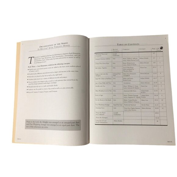 In Recital With Timeless Hymns Book 3 Late Elementary With CD Sheet Music Christ - Picture 4 of 6